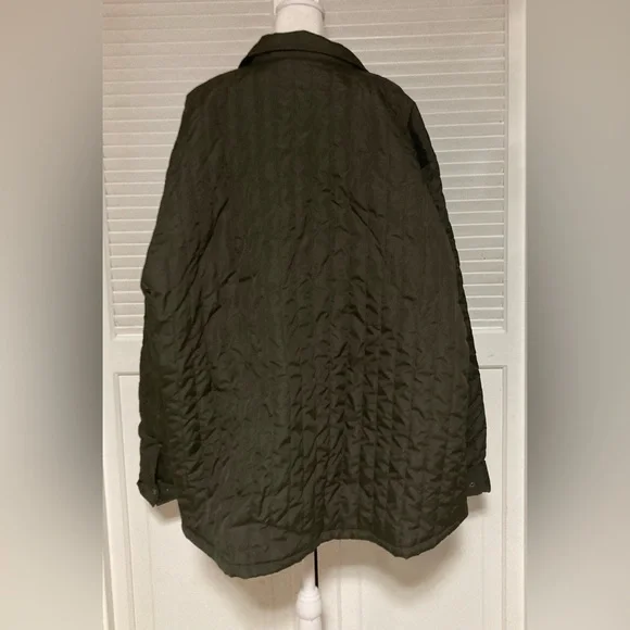 EC IZOD Quilted Pattern Shade of Olive Jacket Plus Size 3XL/3TG - Picture 7 of 14